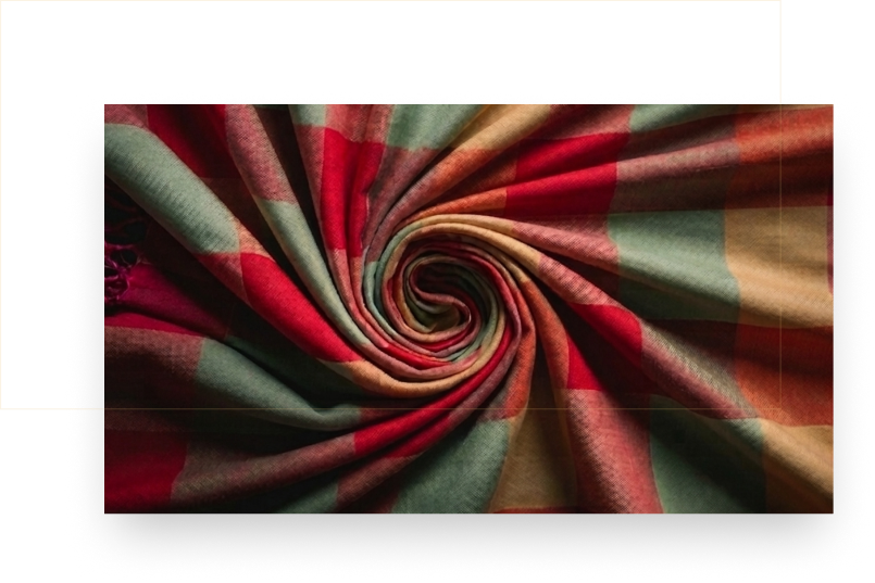 Sacred geometric fabric pattern — swirling Nile textile
